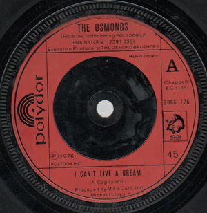 OSMONDS , I CANT LIVE A DREAM / CHECK IT OUT