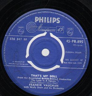 FRANKIE VAUGHAN, THAT'S MY DOLL / LOVE IS THE SWEETEST THING