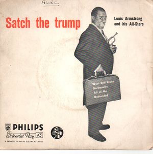LOUIS ARMSTRONG AND HIS ALL-STARS, SIDE 1) WEST END BLUES/DARDANELLA - SIDE 2) ALL OF ME/UNDECIDED