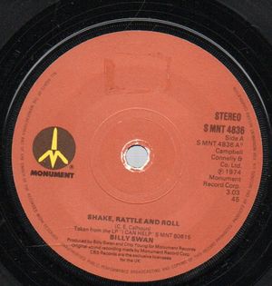BILLY SWAN , SHAKE, RATTLE AND ROLL / I GOT IT FOR YOU