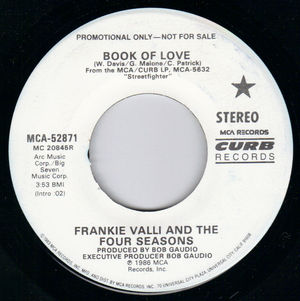 FRANKIE VALLI & FOUR SEASONS, BOOK OF LOVE / PROMO PRESSING