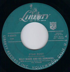 BILLY WARD AND HIS DOMINOES, STAR DUST STARDUST / LUCINDA