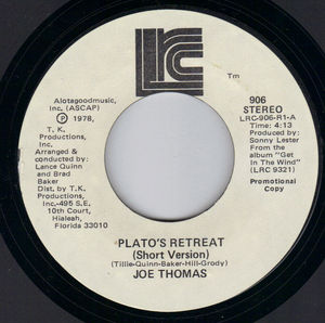 JOE THOMAS, PLATO'S RETREAT / LONG VERSION - PROMO PRESSING