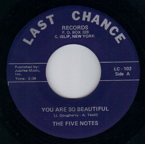 FIVE NOTES , YOU ARE SO BEAUTIFUL / BROKEN HEARTED BABY