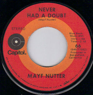 MAYF NUTTER, NEVER HAD A DOUBT / MONO VERSION