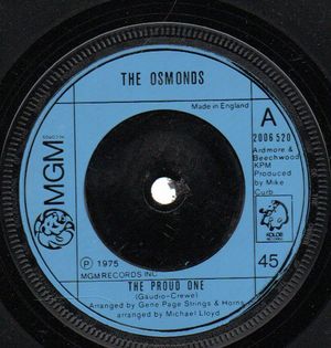 OSMONDS , THE PROUD ONE / THE LAST DAY IS COMING 