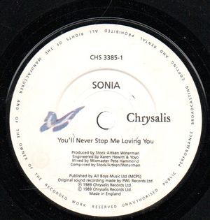 SONIA, YOU'LL NEVER STOP ME LOVING YOU / INSTRUMENTAL