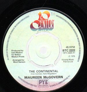 MAUREEN McGOVERN , THE CONTINENTAL / LULLABY OF BROADWAY 
