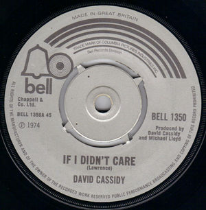 DAVID CASSIDY, IF I DIDN'T CARE / FROZEN NOSES