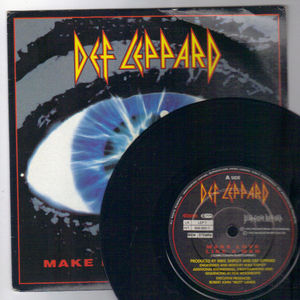 DEF LEPPARD , MAKE LOVE LIKE A MAN / MISS YOU IN A HEARTBEAT - paper label -  (looks unplayed)