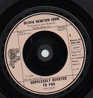 OLIVIA NEWTON-JOHN, HOPELESSLY DEVOTED TO YOU / INSTRUMENTAL