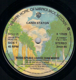 CANDI STATON , MUSIC SPEAKS LOUDER THAN WORDS / A DREAMER OF DREAMS