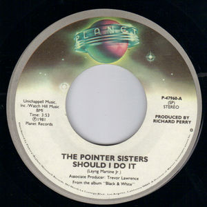 POINTER SISTERS , SHOULD I DO IT / WE'RE GONNA MAKE IT
