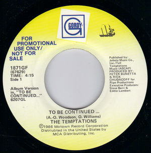 TEMPTATIONS , TO BE CONTINUED...  - PROMO PRESSING 