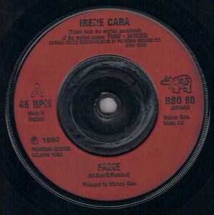 IRENE CARA / GOSPEL CHORUS, FAME / NEVER ALONE (red label)