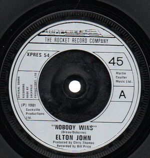 ELTON JOHN, NOBODY WINS / FOOLS IN FASHION 