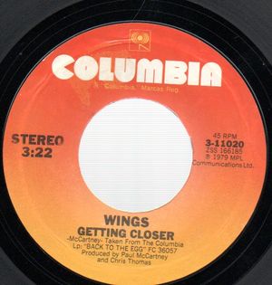WINGS , GETTING CLOSER / SPIN ON IT