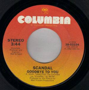 SCANDAL , GOODBYE TO YOU / ALL MY LIFE 