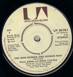 PAUL ANKA & ODIA COATES, ONE MAN WOMAN ONE WOMAN MAN / LET ME GET TO KNOW YOU