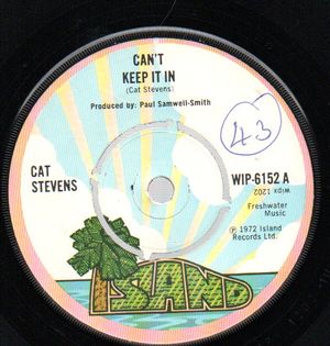 CAT STEVENS , CAN'T KEEP IT IN / CRAB DANCE