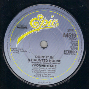 YVONNE GAGE, DOIN' IT IN A HAUNTED HOUSE / INSTRUMENTAL